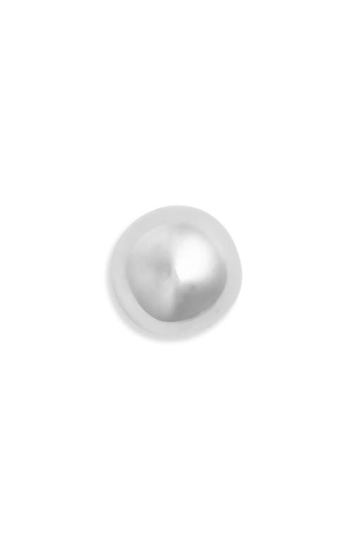 Shop Anzie Single Ball Stud Earring In White