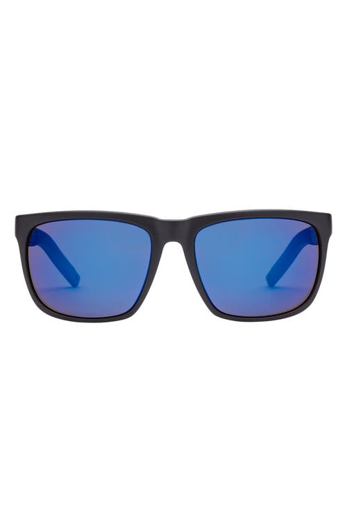 Electric Knoxville 56mm Polarized Rectangle Sunglasses in Black/Blue Polar Pro