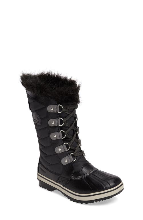 Sorel Tofino Ii Faux Fur Lined Waterproof Boot In Black/quarry Grey