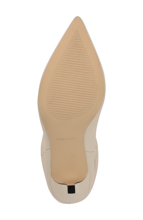 Shop Nine West Slouch Pointed Toe Bootie In Ivory