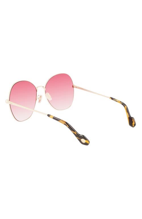 Shop Lanvin Arpege 59mm Tinted Round Sunglasses In Gold/gradient Coral