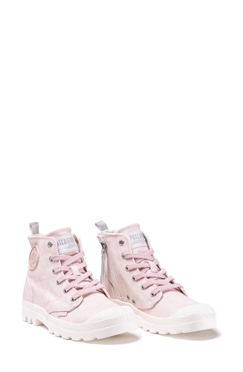 Shop Palladium Pampa Hi Zip Bootie In Rose Smoke/white