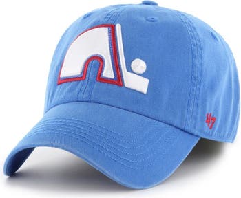 Quebec Nordiques NHL '47 Vintage Blue Sure Shot Captain Hat Cap Adult  Adjustable Snapback