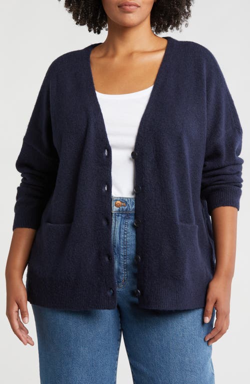 Shop Treasure & Bond Oversize Cardigan In Navy Blazer