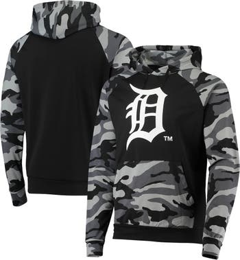 Detroit Tigers Big & Tall Raglan Hoodie Full-Zip Sweatshirt