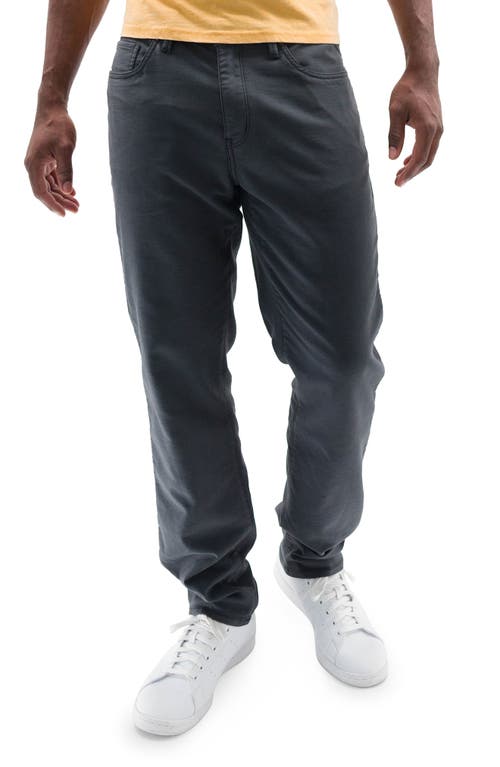 Comfort Athletic Fit Five Pocket Pants in Washed Black