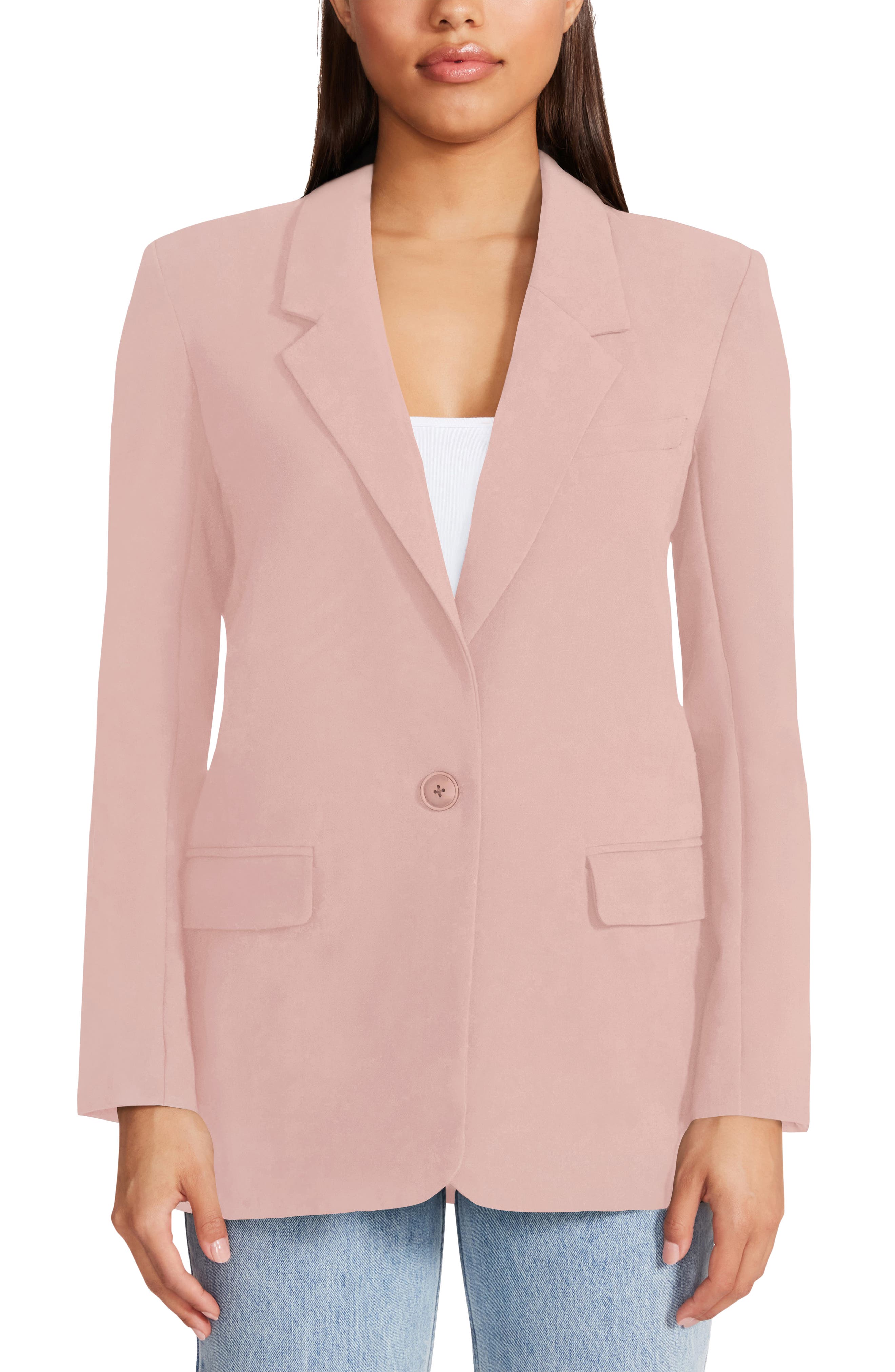pale pink blazer jacket