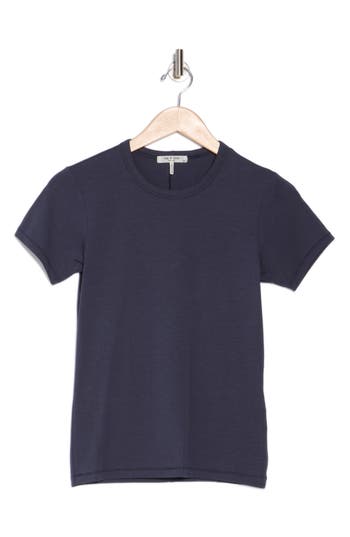 Rag & Bone Lucy Short Sleeve T-shirt In Navy