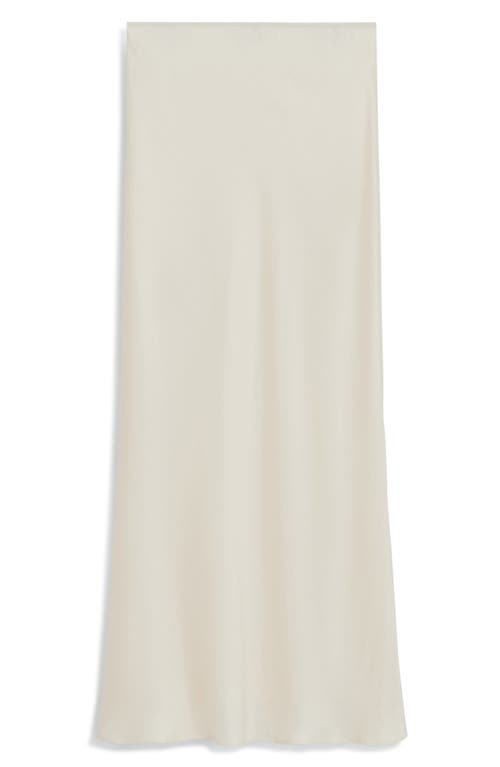 MANGO Satin Maxi Skirt in Ecru at Nordstrom, Size X-Large