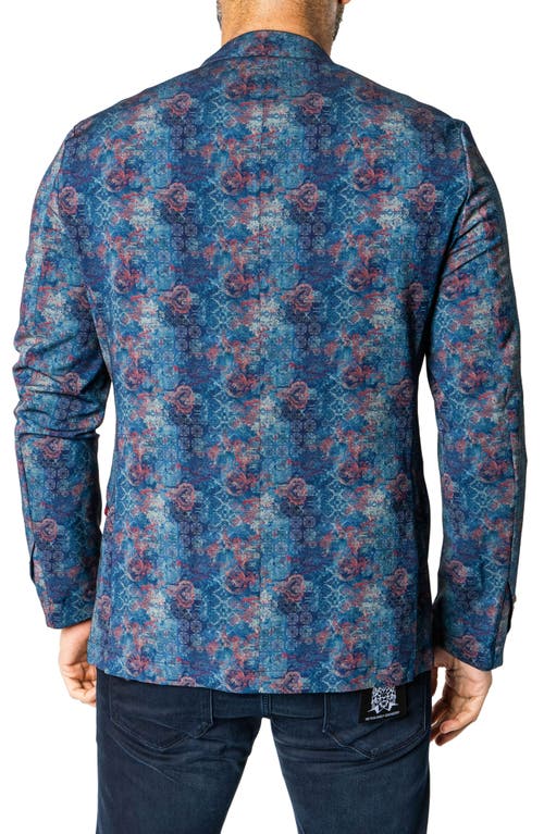 Maceoo Descartes Unconstructed Badboy White Blazer In Blue