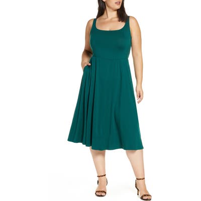 Plus Size Reformation Mary Tank Dress, Size - Green