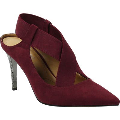 J. Renee Eliora Slingback Pointed Toe Pump B - Burgundy