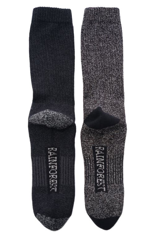 Shop Rainforest 6-pack Moisture Wicking Outdoor Crew Socks In Char/grey Multi