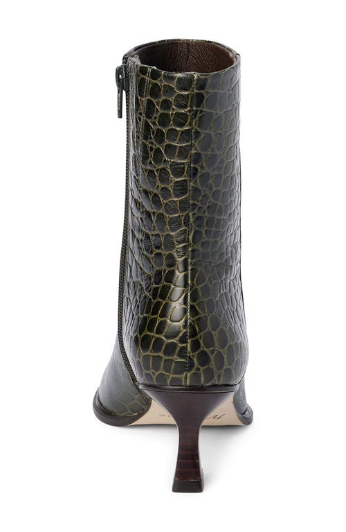 Shop Matisse Gabbie Pointed Toe Bootie In Green Croc