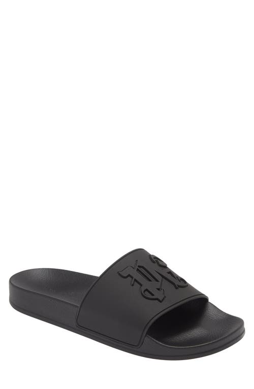 Palm Angels Monogram Pool Slide Black at Nordstrom,