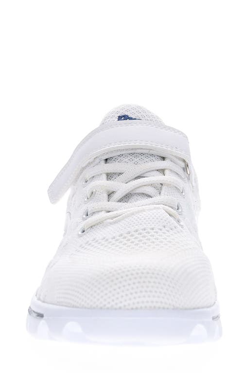 Shop Propét Travelactiv Axial Fx Sneaker In White/navy