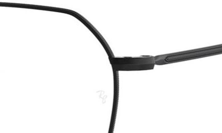 Shop Ray Ban Ray-ban Jim 53mm Irregular Optical Glasses In Black