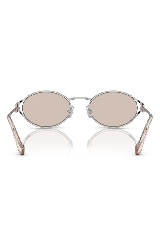 Shop Miu Miu 54mm Oval Sunglasses In Silver