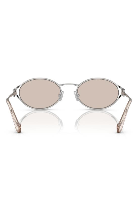 Miu Miu 54mm Oval Sunglasses In Silver