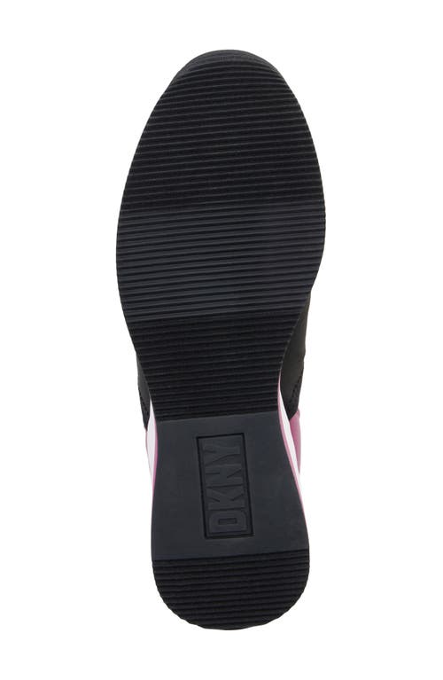 Shop Dkny Kamryn Wedge Sneaker In Berry/black