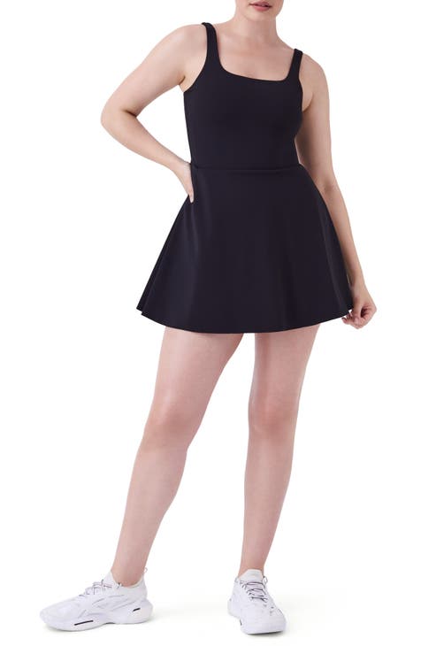 SPANX Women's Black Fit & Flare The Perfect Black Sleeveless Dress