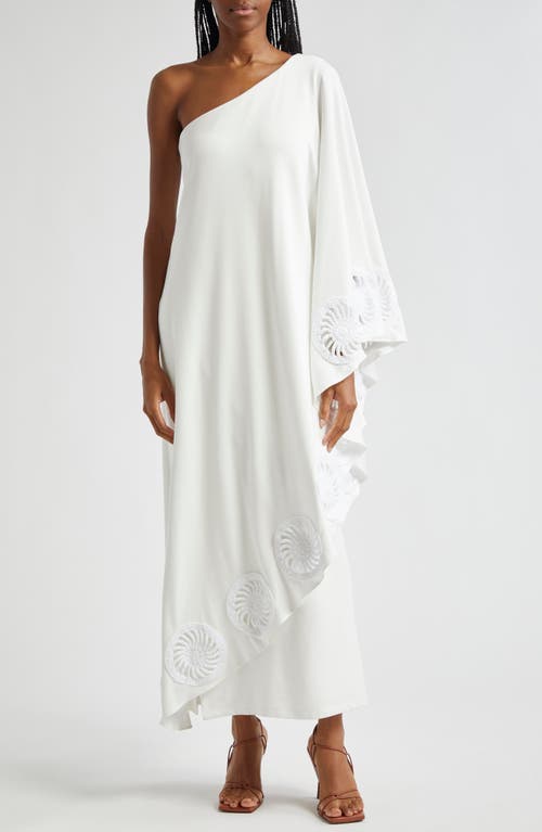 Elexiay Abia Drape One-Shoulder Dress White at Nordstrom,