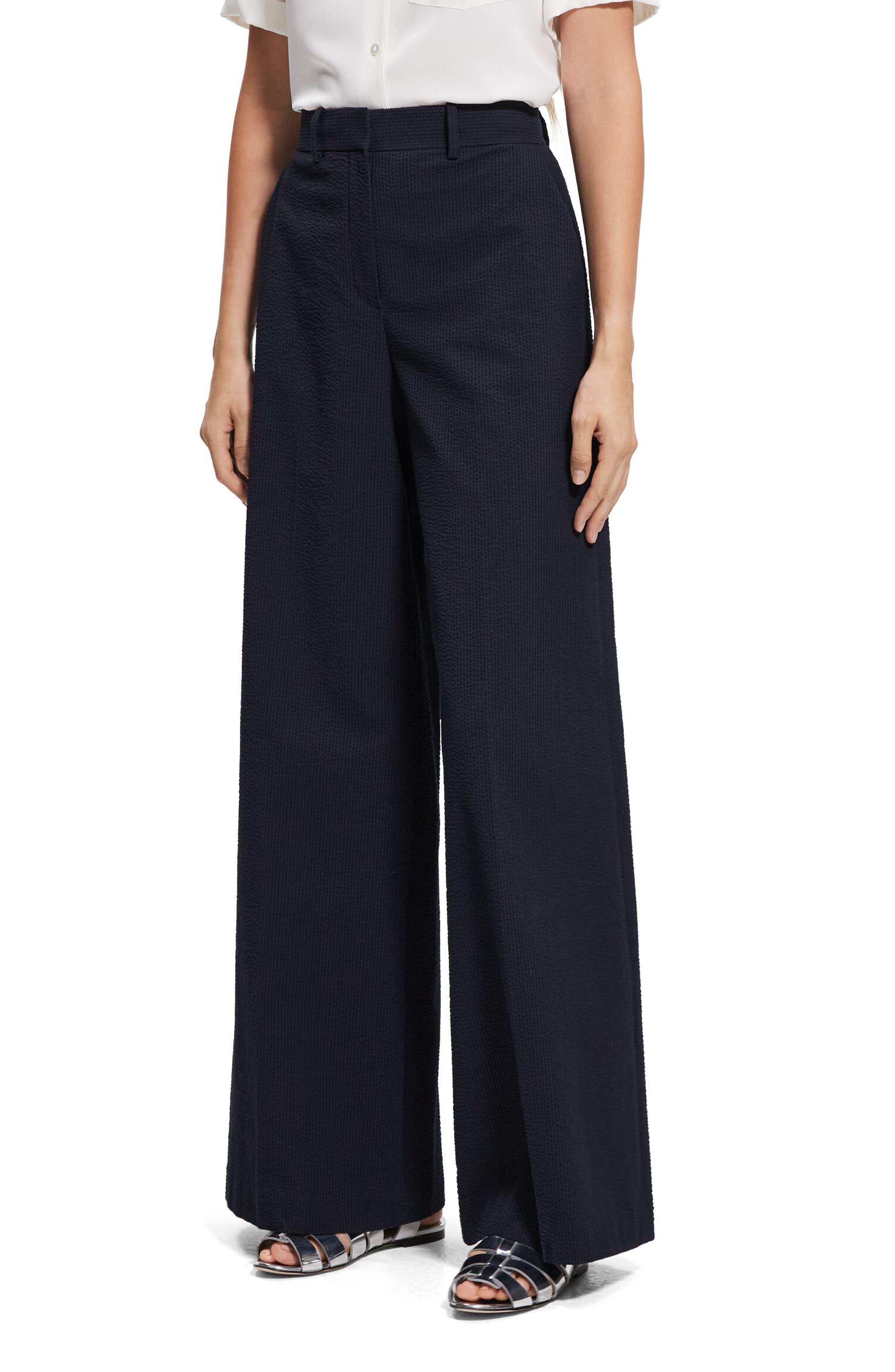 Buy Theory Demitria 4 Wool-blend Flared Pants - Black At 40% Off
