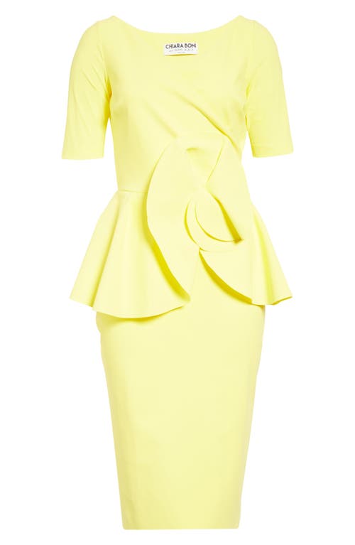 Chiara Boni La Petite Robe Songho Sheath Dress in 200 Lemon