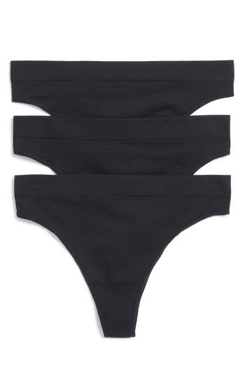 NORDSTROM RACK NORDSTROM RACK ASSORTED 3-PACK SEAMLESS THONGS 
