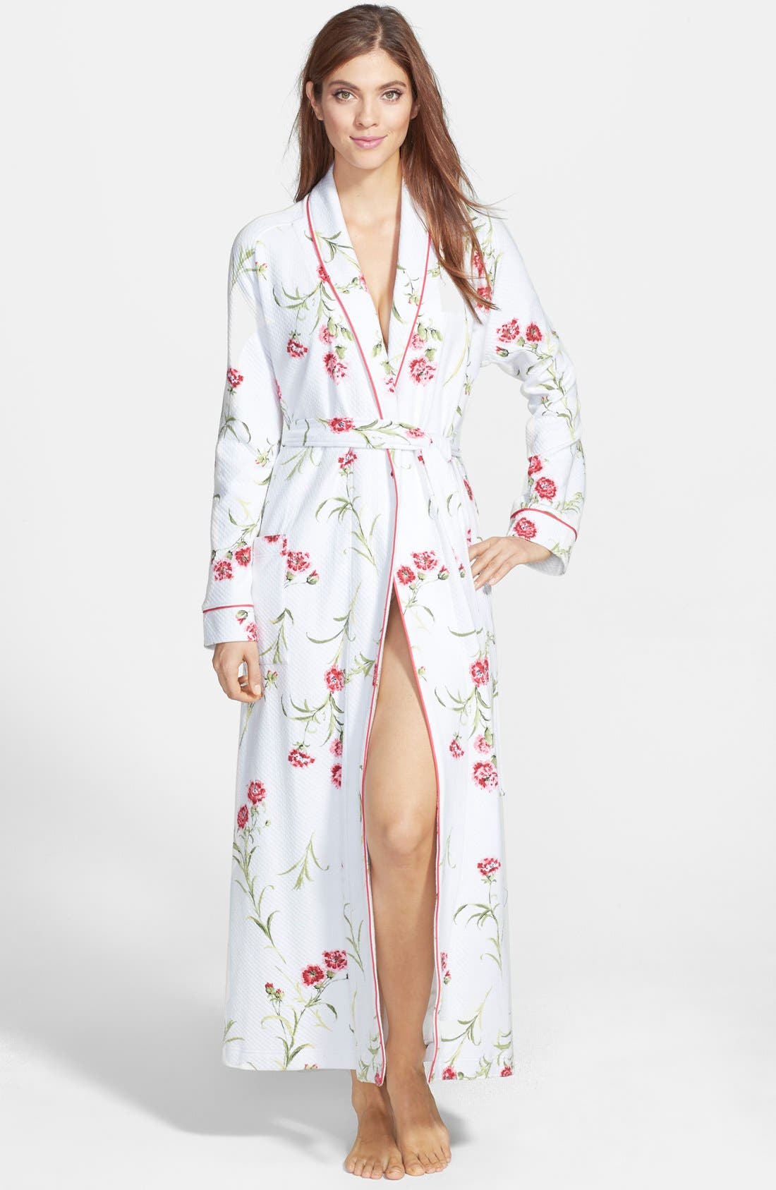 Carole Hochman Designs 'Forever Carnation' Quilted Long Robe Nordstrom