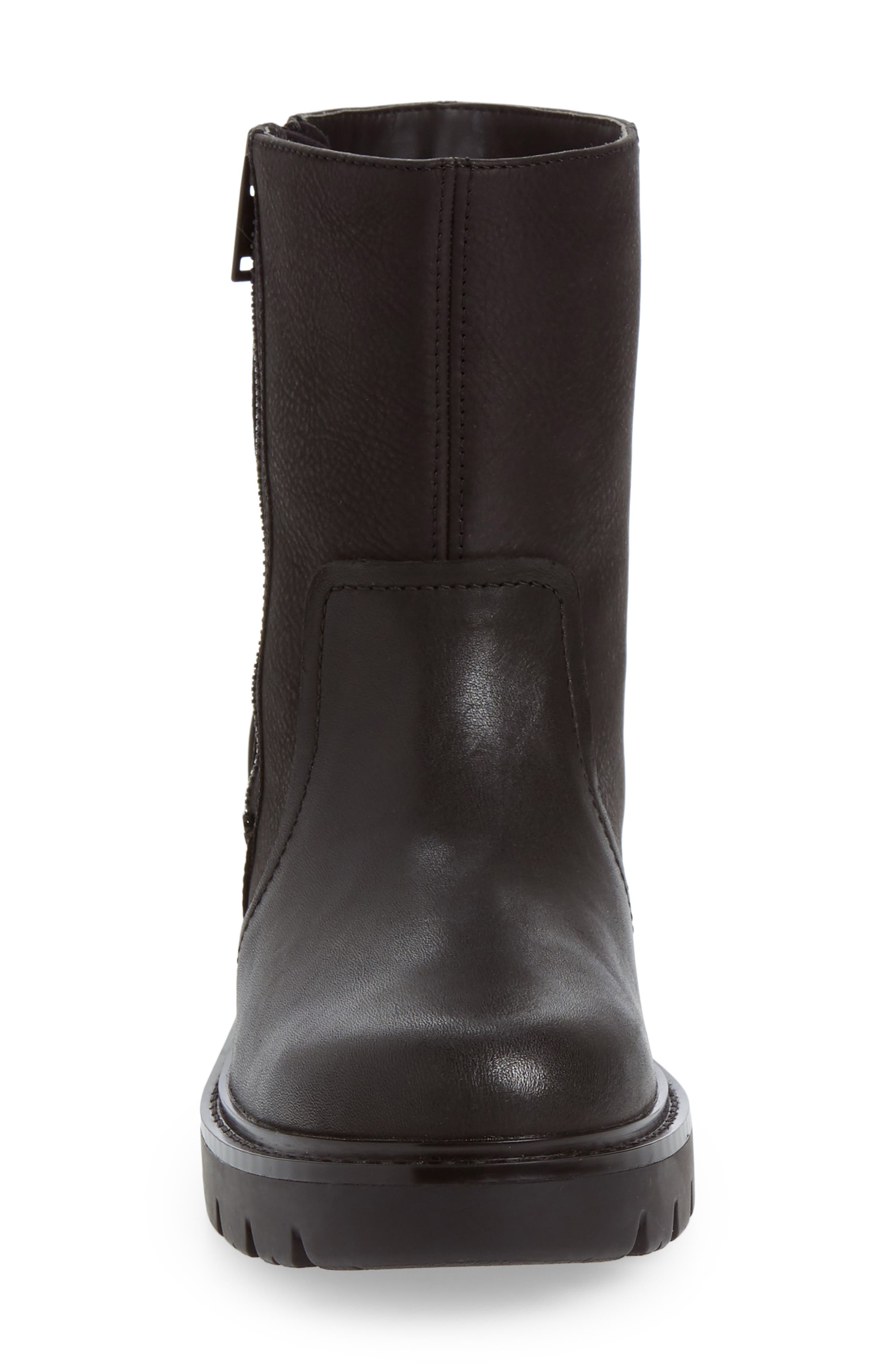ugg polk black leather biker boots