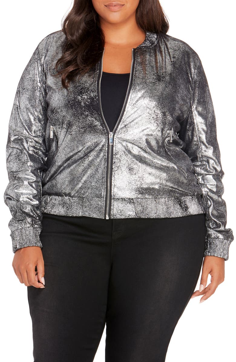 Rebel Wilson X Angels Metallic Bomber Jacket Plus Size Nordstrom