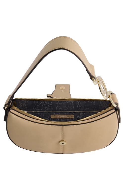 True Religion Brand Jeans Horseshoe Strap Crescent Shoulder Bag In Camel