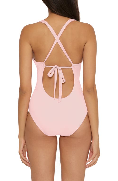 Shop Becca Prism Cutout One-piece Swimsuit In Primrose Pink