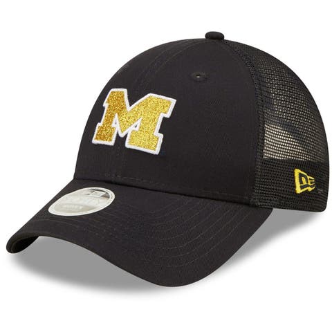 Men's New Era Camo Michigan Wolverines Honor Trucker 9TWENTY Snapback Hat