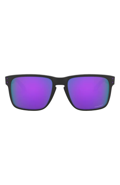 Oakley Holbrook Xl 59mm Polarized Sunglasses In Matte Black/prizm Violet