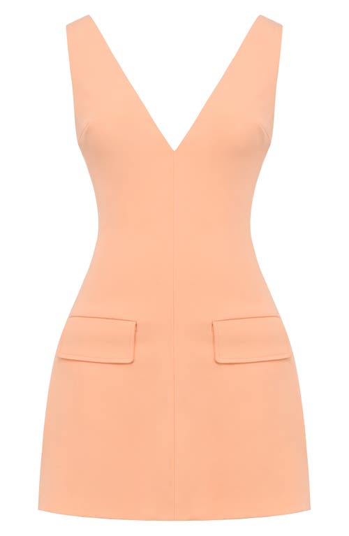 House Of Cb Olympia Sleeveless Cocktail Minidress In Peach Nectar