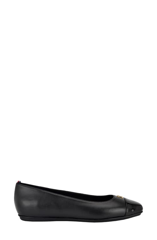 Tommy Hilfiger Women's Bekim Cap Toe Ballet Flats In Black