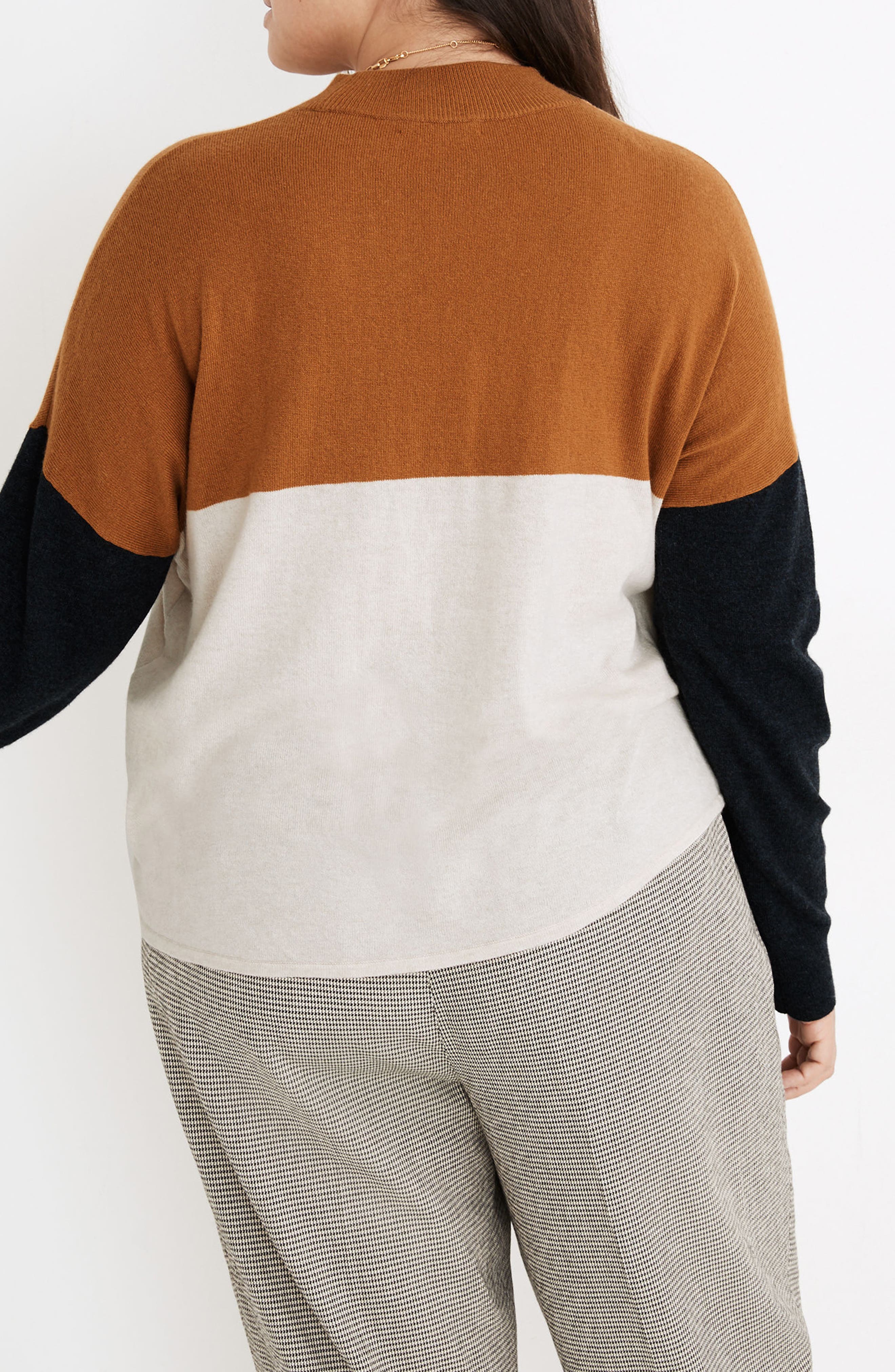 madewell colorblock polo sweater