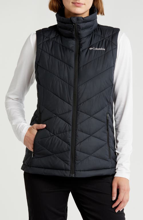 Shop Columbia Heavenly Ii Water Repellent Quilted Vest In Black