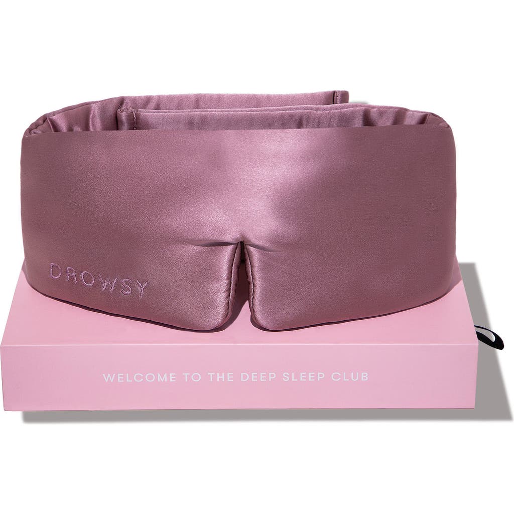 Drowsy Sleep Co . Silk Sleep Mask In Damask Rose