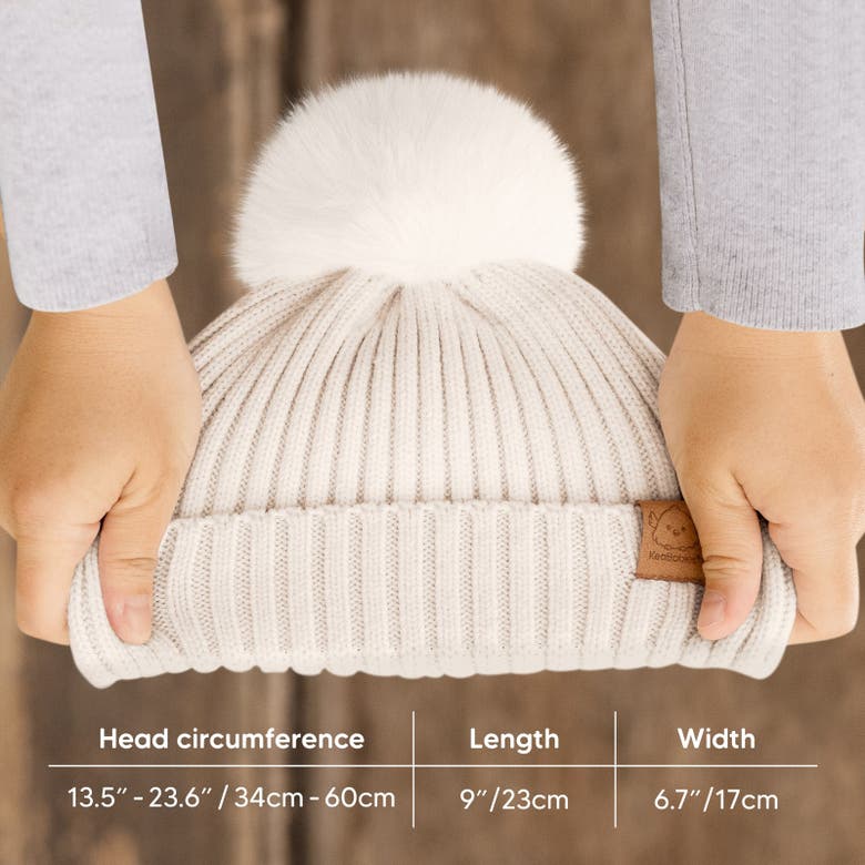 Keababies 2-pack Pom Knitted Beanie In Rust