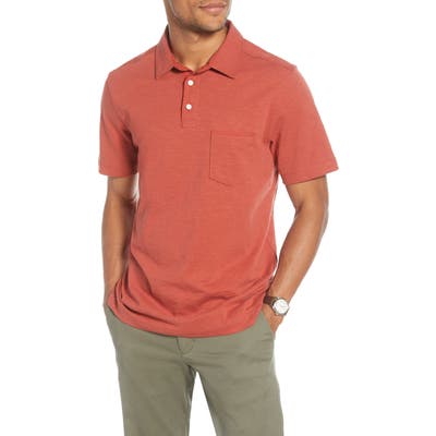 1901 Slub Pocket Polo, Red