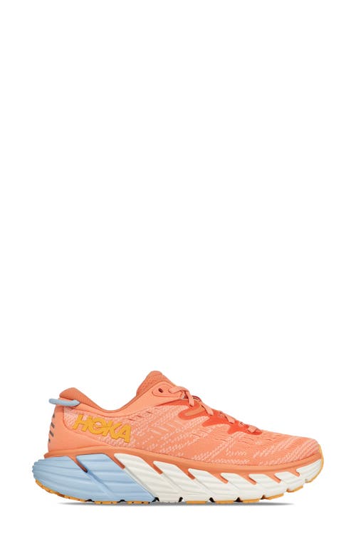 Shop Hoka Gaviota 4 Running Shoe In Shell Coral/peach Parfait