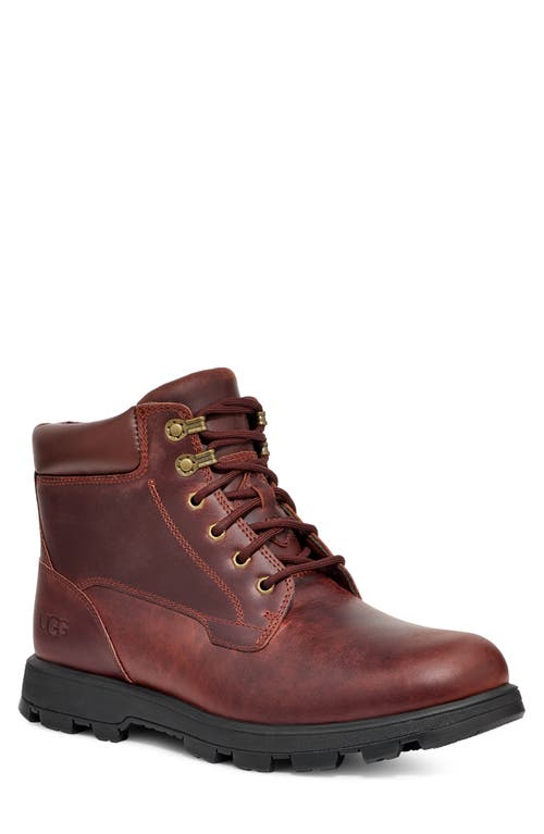 UGG(r) Stenton Water Repellent Leather Boot in Cordovan Leather