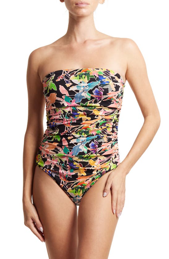 Shop Hanky Panky Strapless Bandeau One-piece Swimsuit In Unapologetic