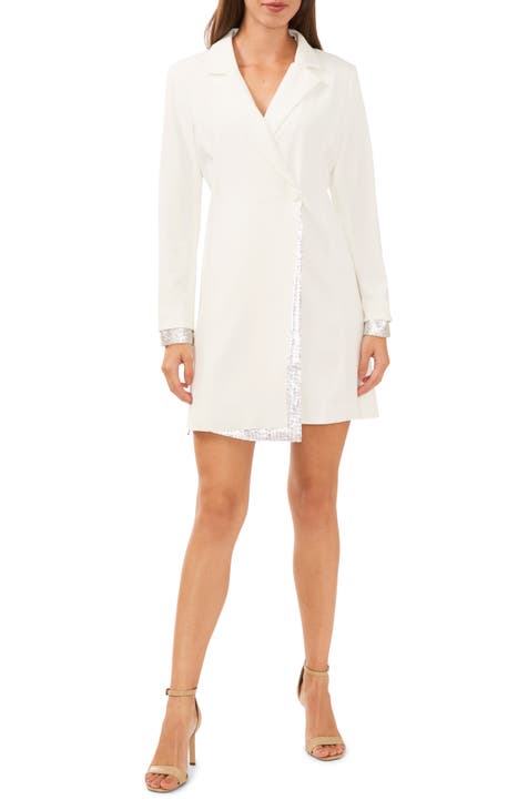 Asymmetrical Panel Blazer - PLUM / 0  Flutter sleeve dress, Single button  blazer, Blazer