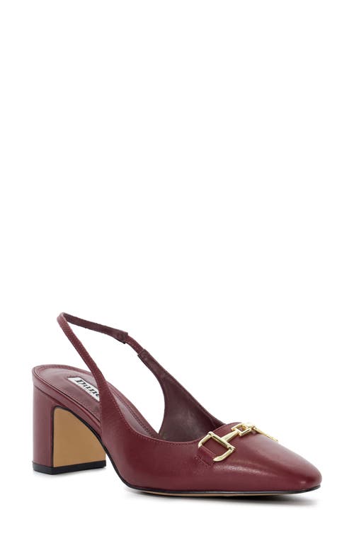 Shop Dune London Detailed Slingback Pump In Dark Red