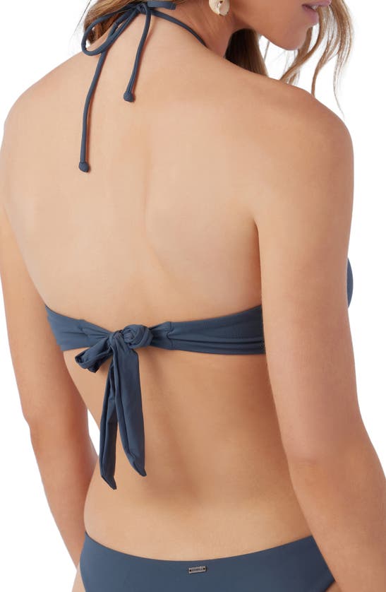 Shop O'neill Saltwater Solids Embry Convertible Bikini Top In Slate