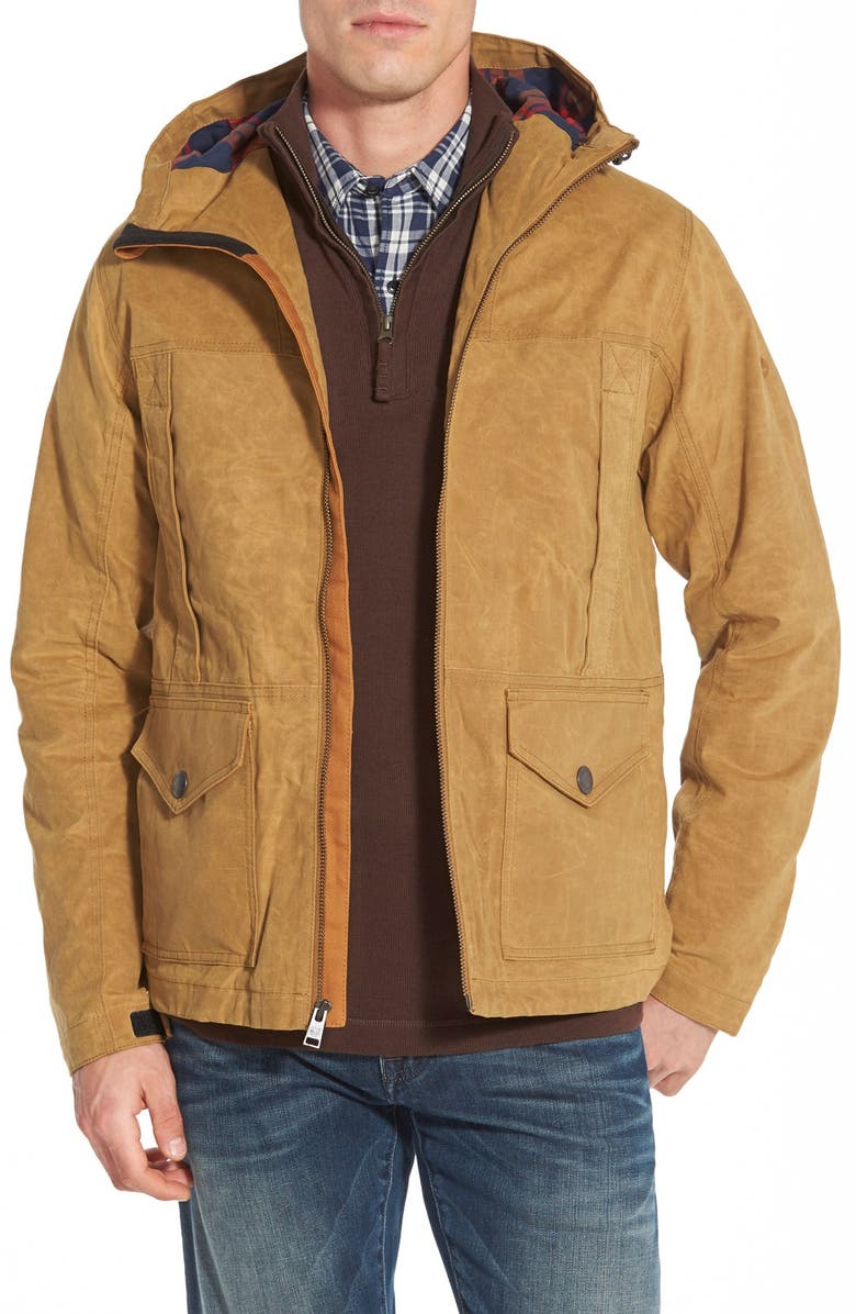 Timberland 'Mount Davis' Waxed Cotton Hooded Hiking Jacket | Nordstrom